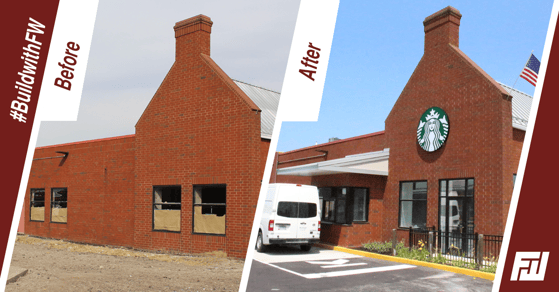 Starbucks Before and after Drive Thru