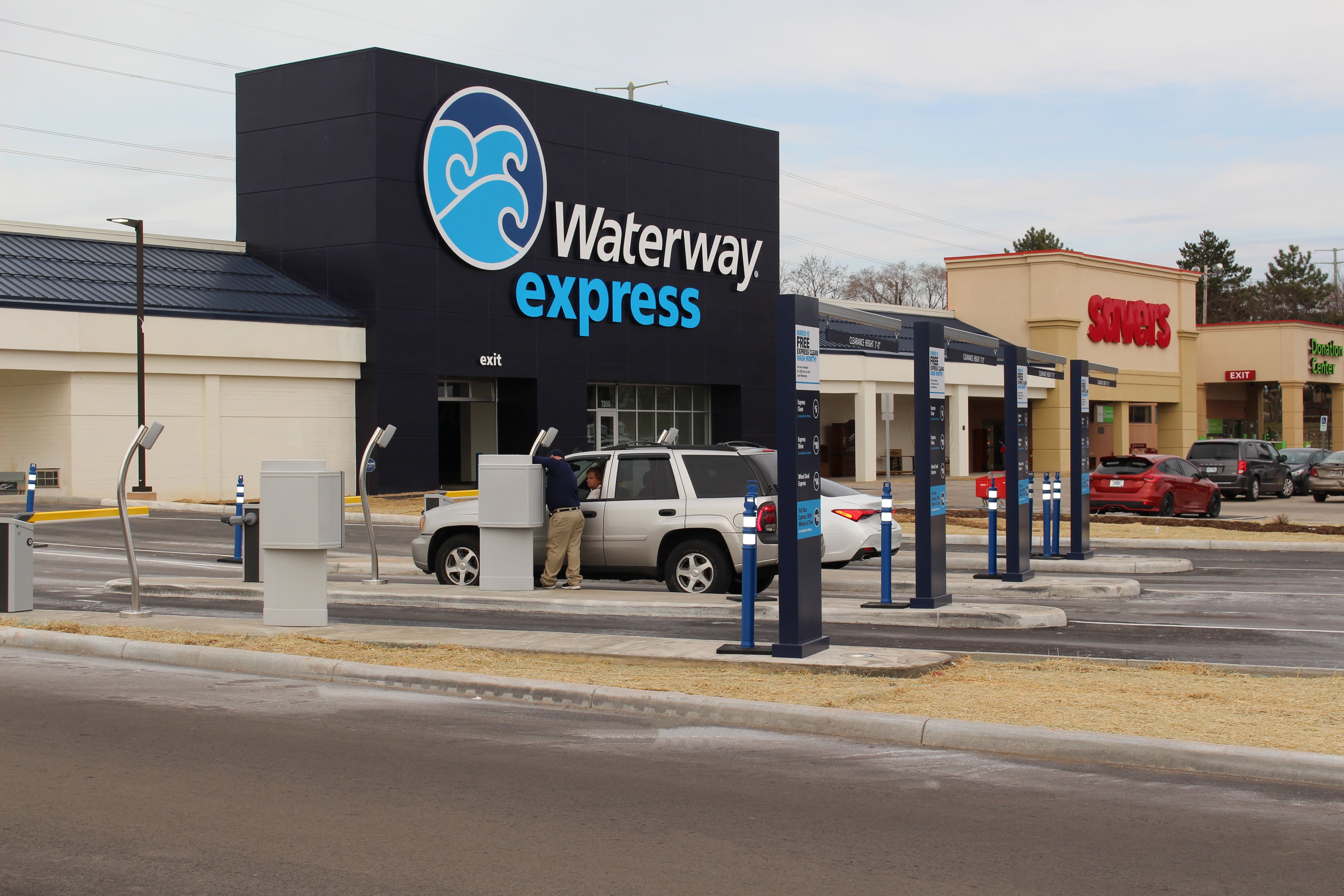 Exterior and interior photos of the Waterway Express in Cleveland, OH